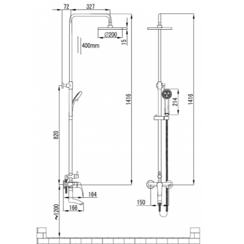 Душова система Imprese JESENIK T-10140 Душова система Imprese JESENIK T-10140