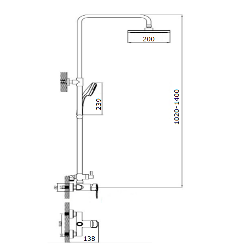 Душова система Imprese NOVA VLNA T-15135