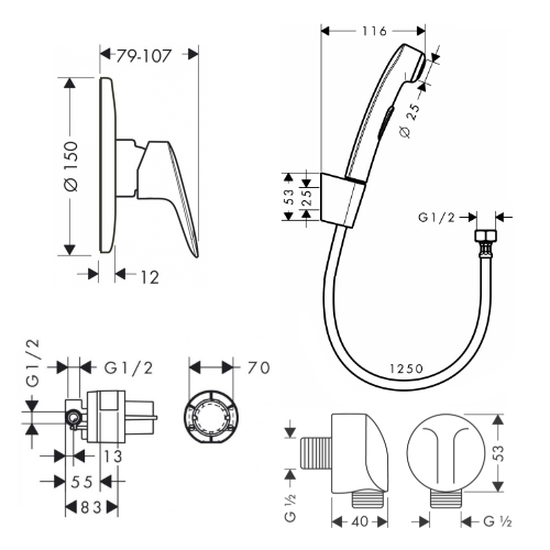 Набор смесителей Hansgrohe Porter