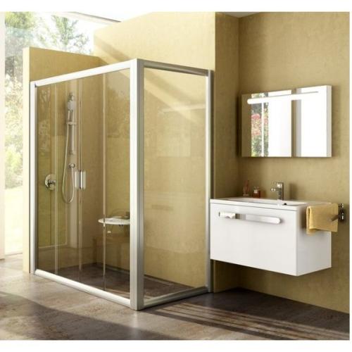 Душевая кабина Rapier NRDP4 + RPS Рама - белый, стекло - каленое прозрачное