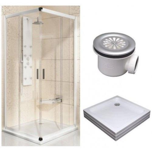 Душова кабіна Blix BLRV2 80 Рама - білий, скло - гартоване прозоре Душова кабіна Blix BLRV2 80 Рама - білий, скло - гартоване прозоре