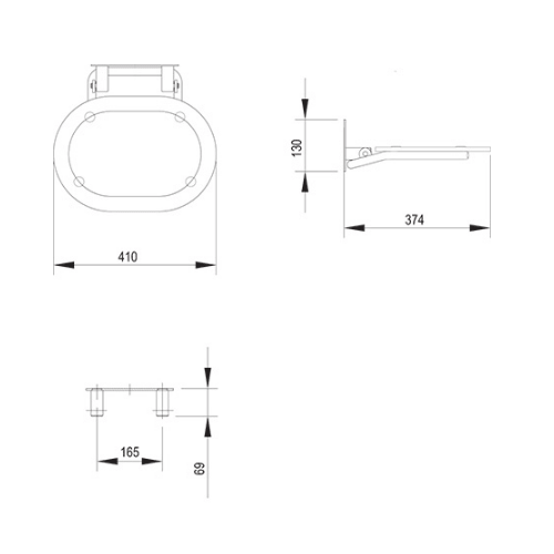 Сиденье для душа Ravak Ovo Chrome Сиденье для душа Ravak Ovo Chrome