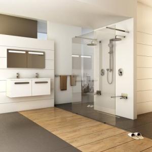 Душевая кабина Walk-In модель Free Рама - хром, стекло - каленое прозрачное