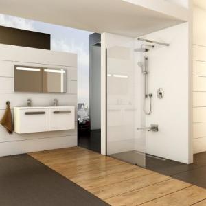 Душевая кабина Walk-In модель Wall 120 Рама - хром, стекло - каленое прозрачное