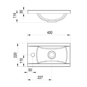 Умывальник Ravak Classic, 400 мм Умывальник Ravak Classic, 400 мм