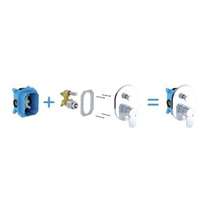 Смеситель скрытого монтажа Ravak Chrome CR.065.00 с переключателем для R-box