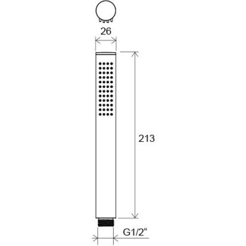 Лійка ручного душу Ravak Chrome - 1 функція 957.00 Лійка ручного душу Ravak Chrome - 1 функція 957.00