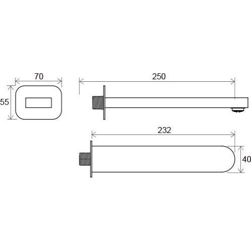 Вилив для умивальника/ванни Ravak Chrome CR 027.00
