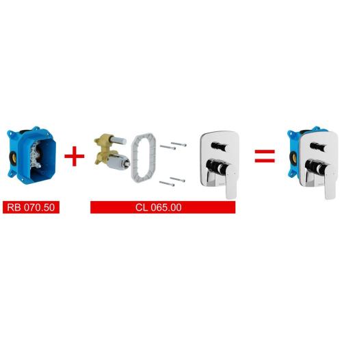 Смеситель скрытого монтажа с переключателем Ravak Classic CL 065.00 с R-box
