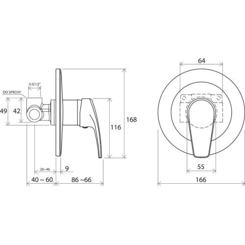 Смеситель скрытого монтажа Ravak Neo-No 062.00 без переключателя