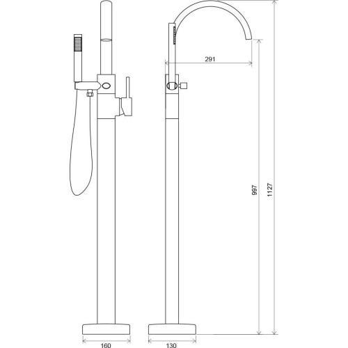 Смеситель для отдельностоящей ванны Ravak Freedom-FM 080.00