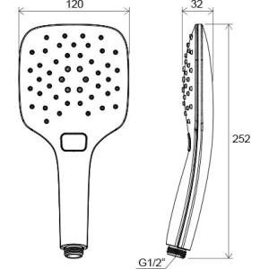 Лійка Ravak Air 958.00 ручний душ 3 режими