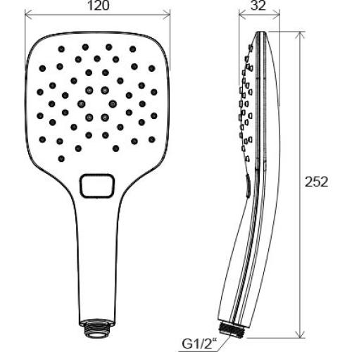 Лійка Ravak Air 958.00 ручний душ 3 режими