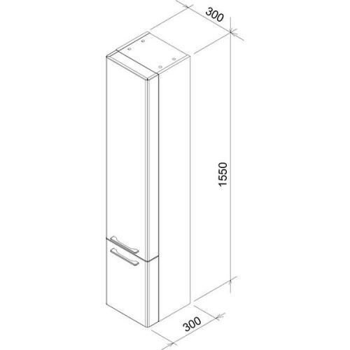 Пенал Ravak SB Ring 300