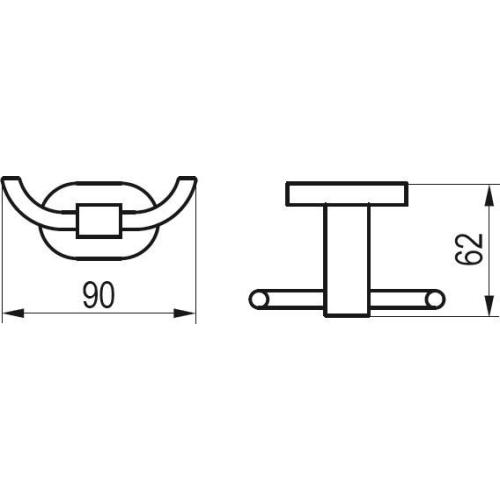 Подвійний гачок Ravak Chrome CR 100.00