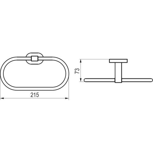 Рушникотримувач Ravak Chrome CR 300.00 овальний