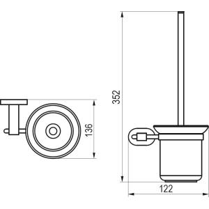 Щетка для унитаза с держателем Ravak Chrome CR 410.00