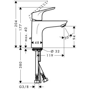 Hansgrohe Focus 100 Змішувач для раковини 31607000