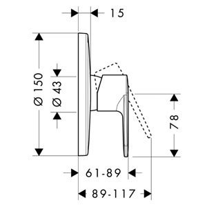 Hansgrohe Talis E 2 Змішувач для душу 31666000 Hansgrohe Talis E 2 Змішувач для душу 31666000