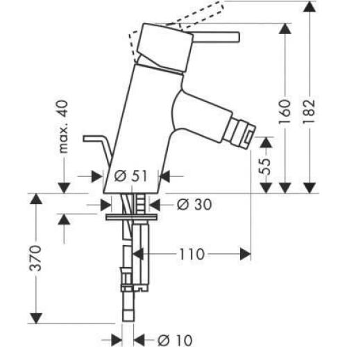 Hansgrohe Talis S Змішувач для біде 32220000