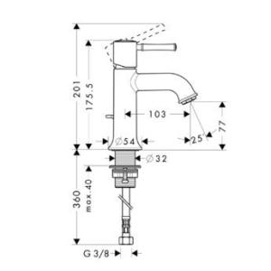 Hansgrohe Talis Classic Змішувач для раковини одноважільний СМ 14111000