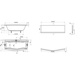 Акриловая ванна Ravak Magnolia 180*75