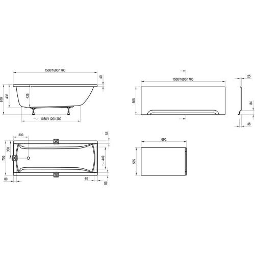 Акрилова ванна Ravak Classic 140x70 Акрилова ванна Ravak Classic 140x70
