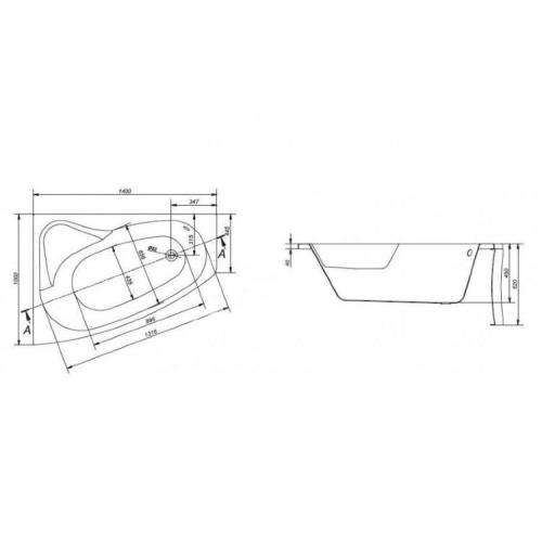 Акриловая ванна Cersanit Sicilia 140x100 L\R Акриловая ванна Cersanit Sicilia 140x100 L\R