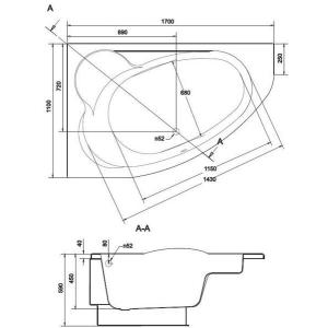 Акриловая ванна Cersanit Kaliope 170x110 L\R Акриловая ванна Cersanit Kaliope 170x110 L\R