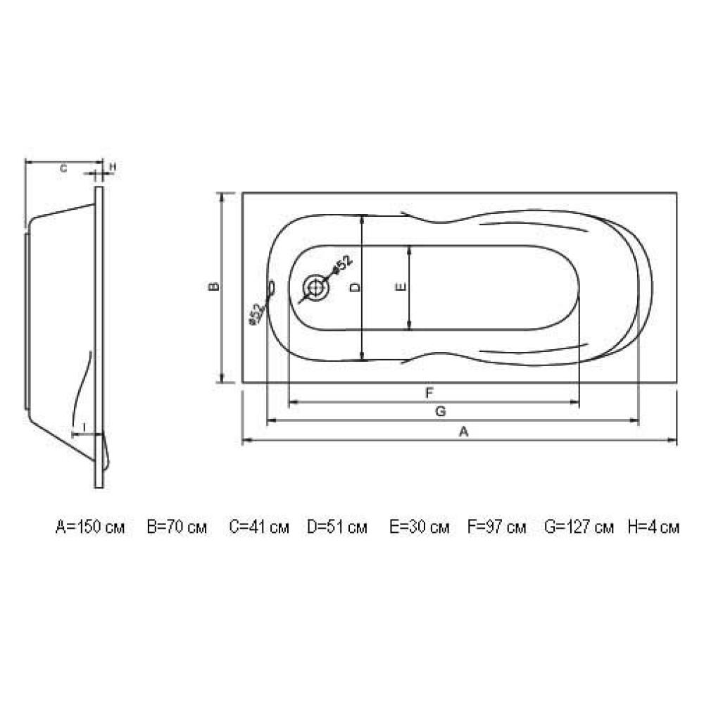 Koller Pool акрилова ванна Delfi 180x80