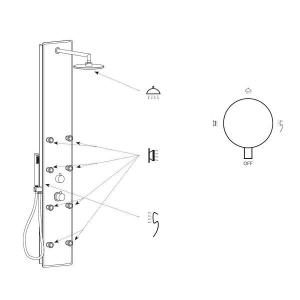 Гидромассажная панель Ravak Jet Glass