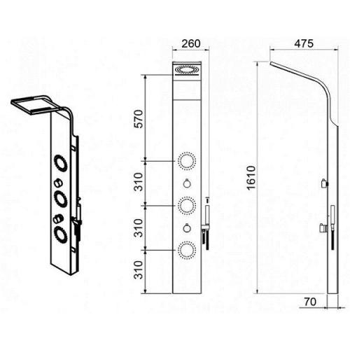 Гидромассажная панель Ravak Jet Inox Гидромассажная панель Ravak Jet Inox