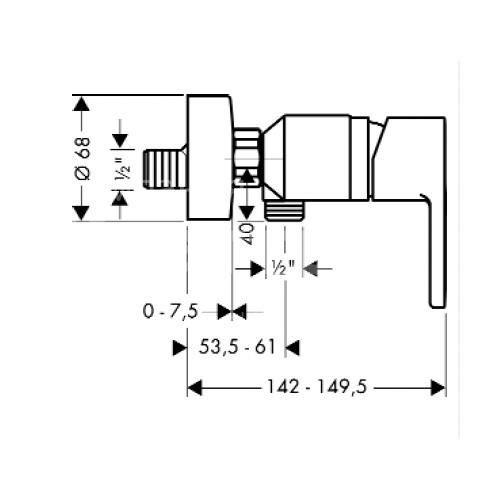 Hansgrohe Metropol S Смеситель для душа 14661000