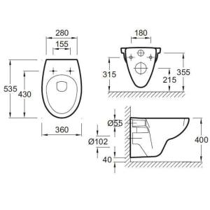 Унітаз Jacob Delafon PATIO Е 4187-00