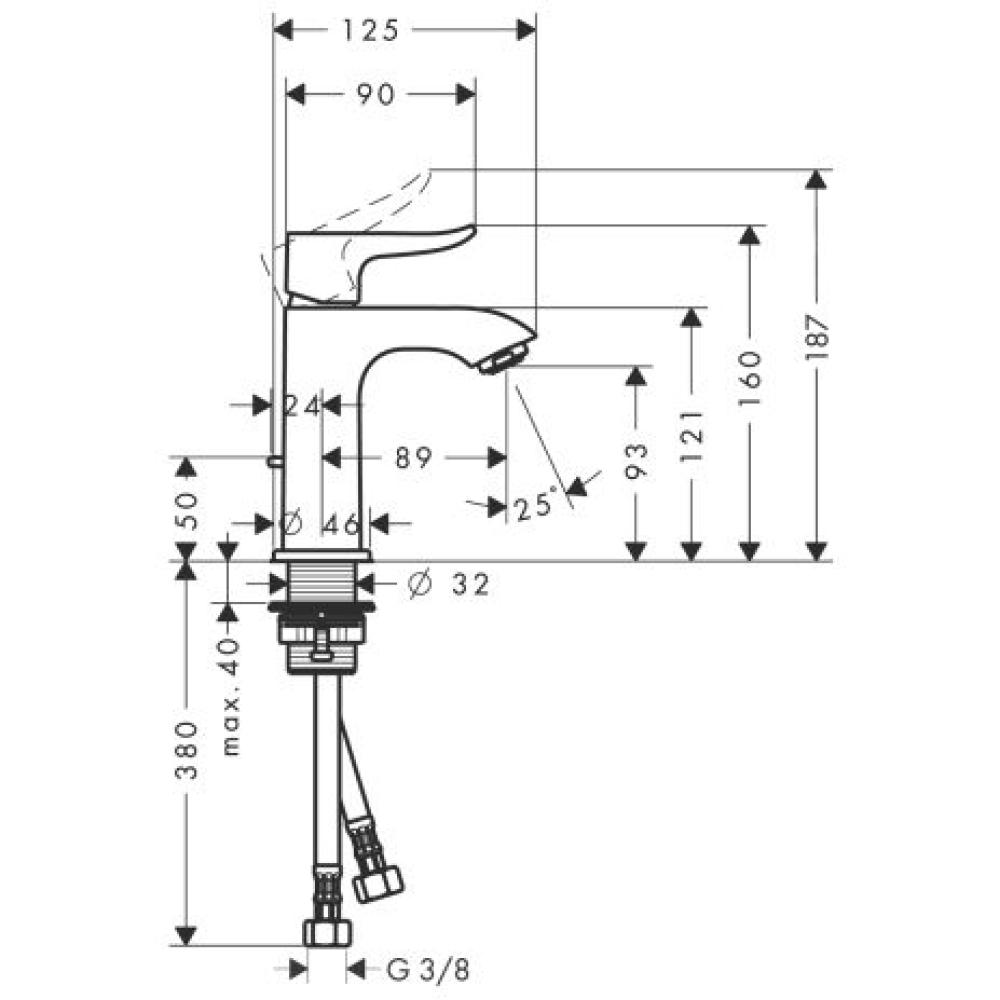 Hansgrohe Metris Змішувач для маленької раковини 100 мм 31088000