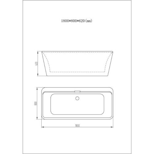 Акрилова ванна Volle окремо стоїть 12-22-110С