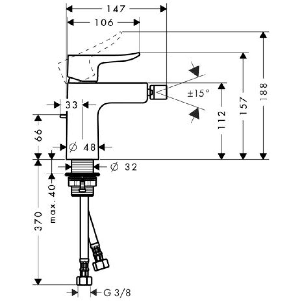Hansgrohe Metris Смеситель биде 31280000