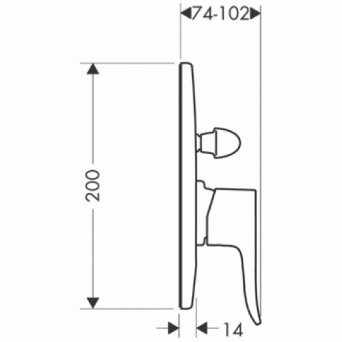 Hansgrohe Metris Смеситель ванны скрытого монтажа 31484000 Hansgrohe Metris Смеситель ванны скрытого монтажа 31484000