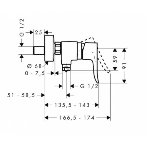 Hansgrohe Metris Змішувач душу