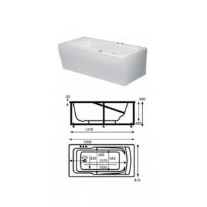 Акриловая ванна Vagnerplast Max Ultra 170x82x45