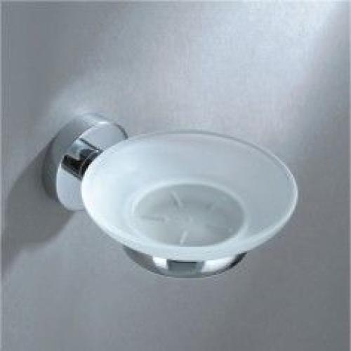 Мильниця скляна одинарна SP 8122 (хром)