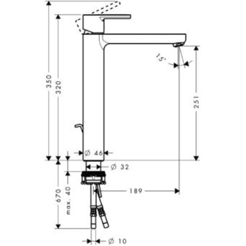 Hansgrohe Metris S Змішувач для умивальника 31022000