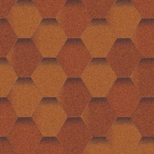 Бітумна черепиця Акваізол Мозайка Терракот