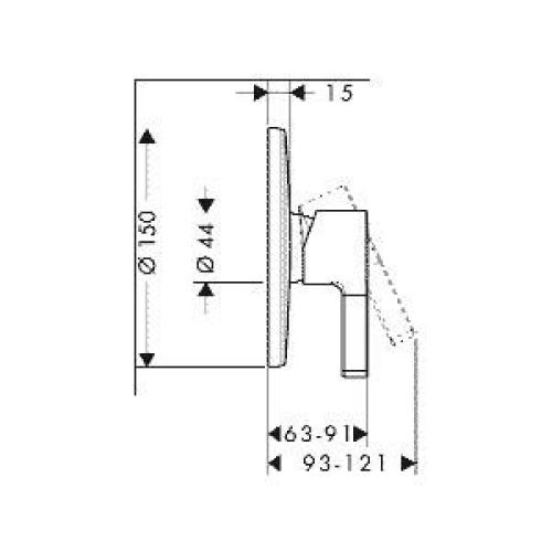 Hansgrohe Metris S Змішувач для душу прихованого монтажу 31665000