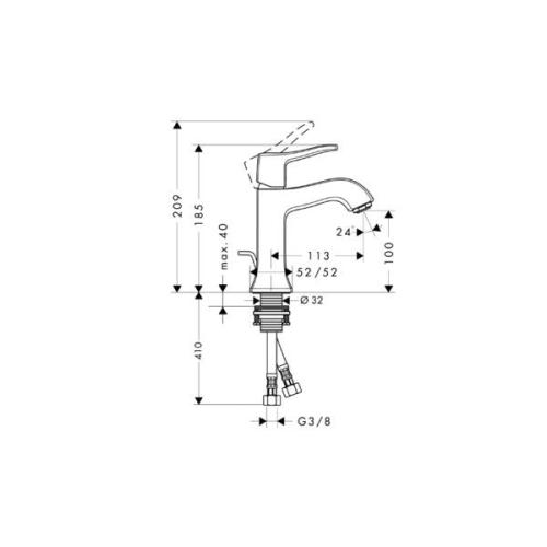 Hansgrohe Metris Classic Змішувач для умивальника 31075000