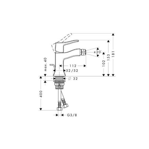 Hansgrohe Metris Classic Змішувач для біде 31275000