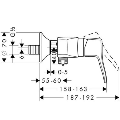 Hansgrohe Metris Classic Змішувач для душу 31672000