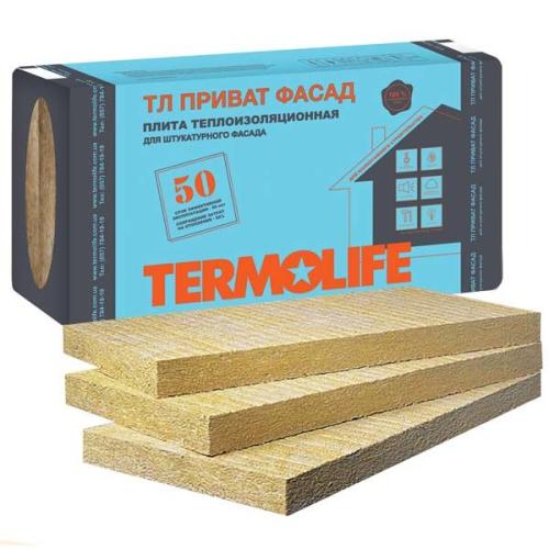 Базальтовий утеплювач Termolife ТЛ ПРИВАТ Фасад 1000х600х100 мм (1,2 м2)