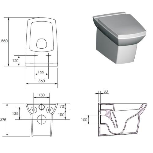 Унітаз CERSANIT SYMFONIA