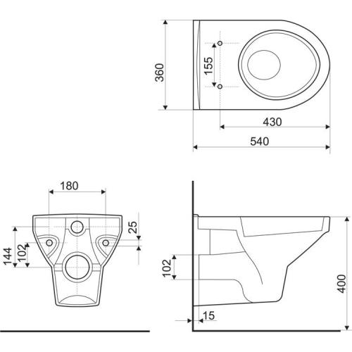 Унітаз консольний CERSANIT OLIMPIA Унітаз консольний CERSANIT OLIMPIA